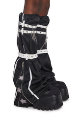 Star Point Leg Warmers With Buckles