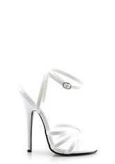 Domina-108 Strappy Ankle Wrap Sandals-White