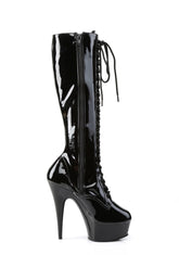 Delight-2023 Platform Knee High Boots-Black