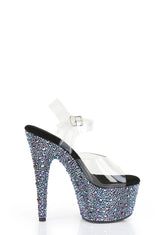 Bejeweled-708MS Platform Ankle Strap Sandals-Black