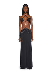 Dance Pulse Maxi Dress - Black