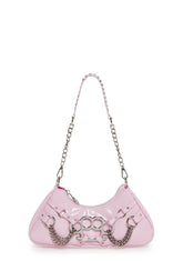 Ciska Brass Knuckle Shoulder Bag - Pink