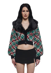 Holiday Party Plaid Cardigan