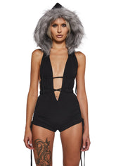 Signal Faux Fur Hooded Romper