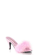 Amour-03 Marabou Slippter-Pink