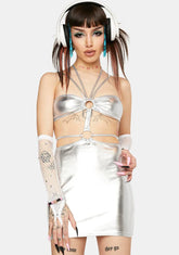 Chrome To The Front Cut-Out Dress