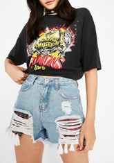 On The Fringe Denim Shorts