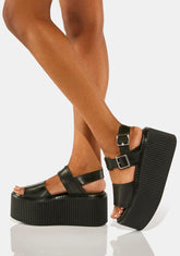 Black Brush Off Strato Sandals