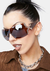 Mocha Nicole Shield Sunglasses