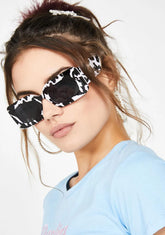 Cow Print Rhubic Sunglasses