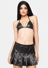 Time For Shots Pleated Skirt Set