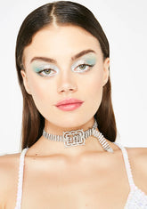Ice Freeze Crystal Belt Choker