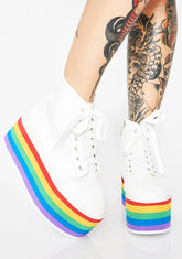 Rainbow Rebellion Platform Sneakers