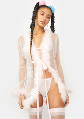 Blushing Dream Land Feather Robe
