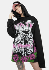 Ridin' Dirty Graffiti Print Oversized Hoodie