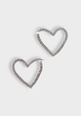 Deja Vu Rhinestone Heart Earrings