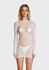 Luxe Hottie Fishnet Dress