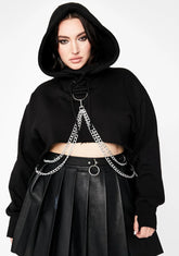 So Chained N' Dangerous Crop Hoodie