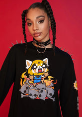 Rage & Repeat Spiked Long Sleeve Tee