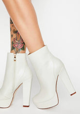 White Gotta Have It My Way Platform Boots