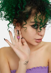 Loving Side Heart Hoop Earrings