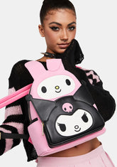Sanrio My Melody Kuromi Double Pocket Backpack
