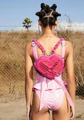 Feel My Heartbeat Fuzzy Backpack