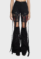 Irregular Flared Detachable Trousers