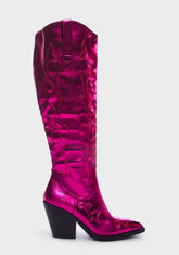 Pink Metallic Mimi Cowboy Boots