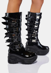 Patent Trinity Platform Boots