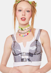 Night Chasing Starlight Vinyl Bustier
