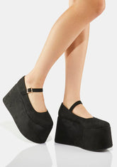 Suede Too Cool For School Mary Janes