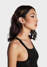 Morose Kind Safety Pin Earrings