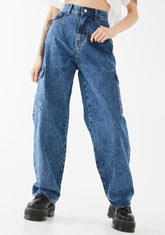 Baggy Pocket Mom Jeans