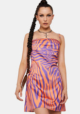 Orange Zebra Doss Mini Dress