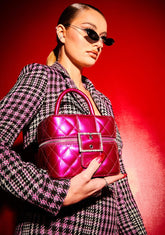 Dream Closet Quilted Patent Box Bag