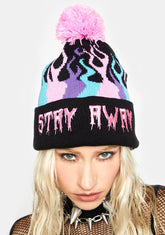 Stay Away Flame Pom Beanie