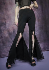Initiation Into Darkness Front Split Bell Bottoms