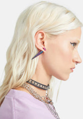 Animal Action Pointed Stud Earrings