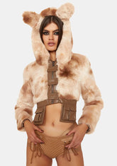 Bear In Mind Faux Fur Jacket