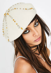 Ivory True Wish Jeweled Beret
