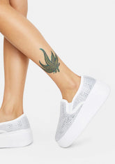 Silver Where It Begins Platform Sneakers