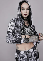 Thrash Into Me Cropped Hoodie