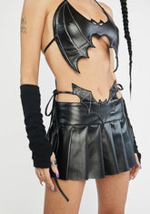 Echos Of Terror Bat Mini Skirt