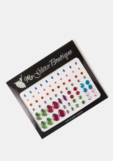 Multi Shape Rainbow Rhinestone Gem Pack