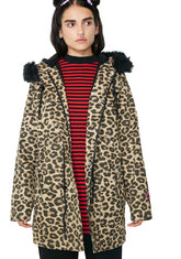 Purrfect Printed Parka