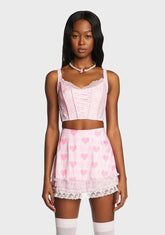 Blush Gilded Beauty Bustier Top