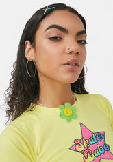 Lime Stay Groovy Chain Necklace