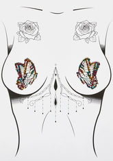 Unipoo Rainbow Sequin Beautiful Butterfly Kisses Pasties