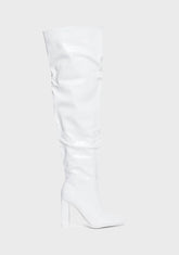 White Daphne Thigh High Boots